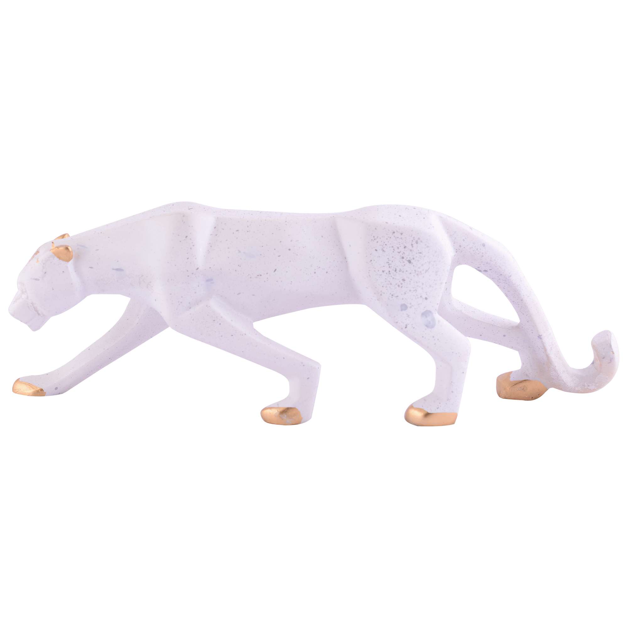 Black Golden Panther Sitting Position Animal Showpiece Antique Sculpture for Home Decor Showpiece Figurine - Image 2